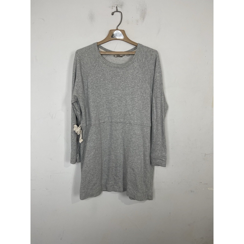 Athleta Womens Dress Large Gray Lounge Cozy‎ Sweatshirt Comfy Mini Tunic Relaxed